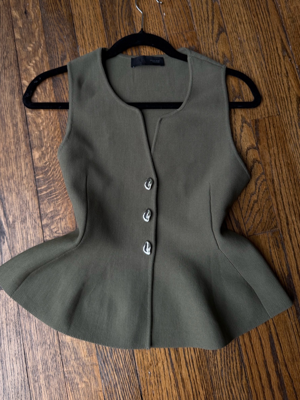 Zara peplum buttoned top